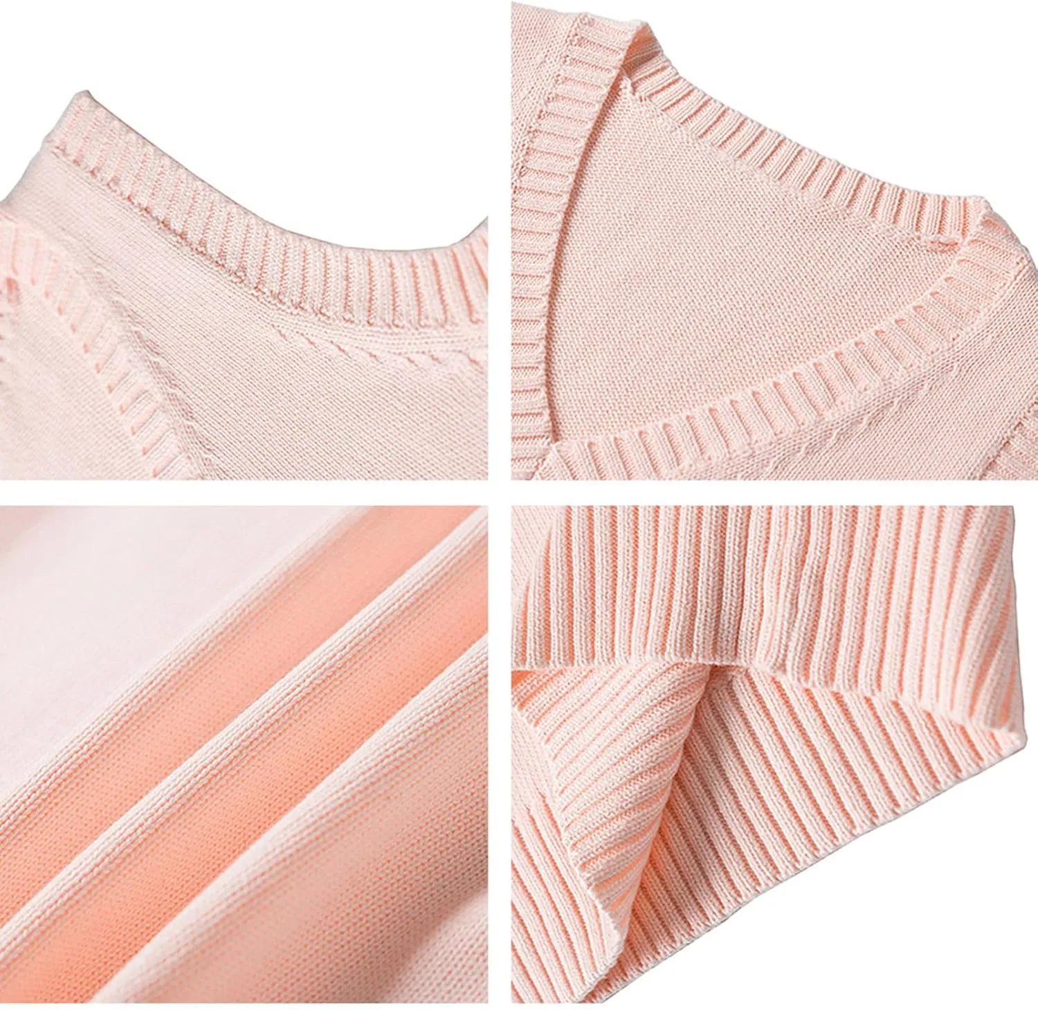 ZUEVI Women's Sweater Vest Classic V Neck Uniform Pullover Knitwear Tops Sleeveless Knitted Sweaters Vests